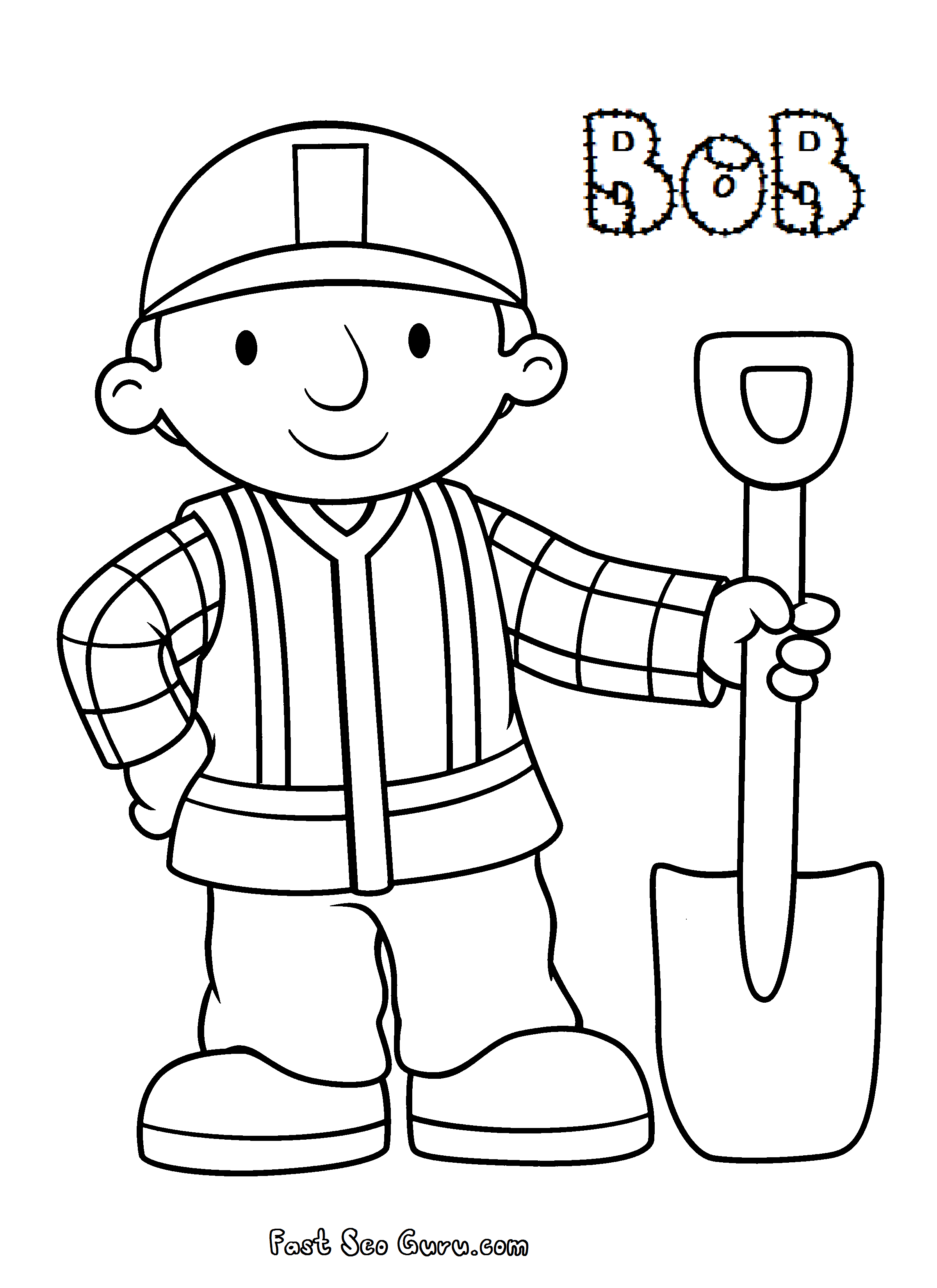 Print out Bob the Builder Coloring in Pages